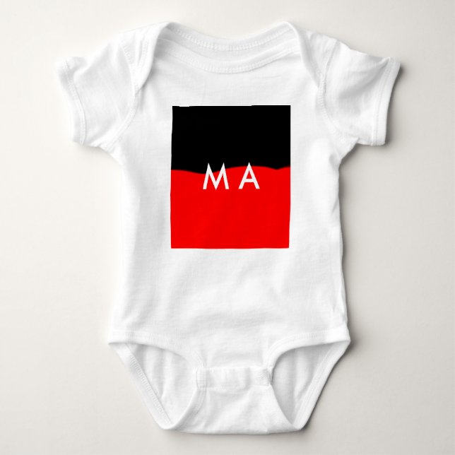 Einfache Monogramm fügen Sie den Namen Mann minima Baby Strampler (Vorderseite)