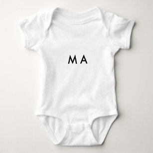 Einfache Monogramm fügen Sie den Namen Mann minima Baby Strampler