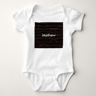 Einfache Monogramm fügen Sie den Namen Mann minima Baby Strampler