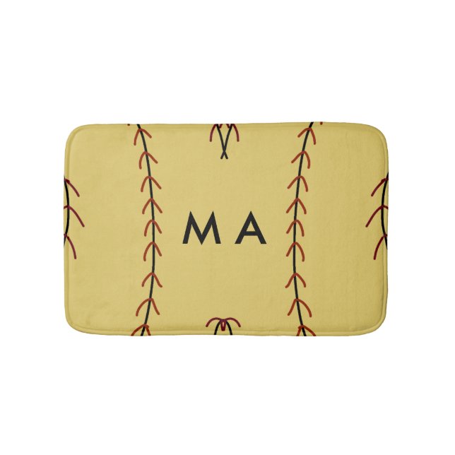 Einfache Monogramm fügen Sie den Namen Mann minima Badematte (Vorderseite)