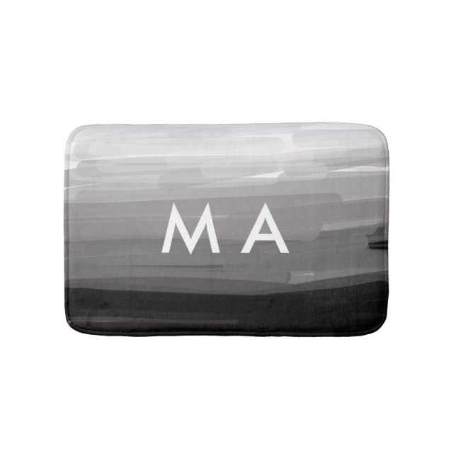 Einfache Monogramm fügen Sie den Namen Mann minima Badematte (Vorderseite)