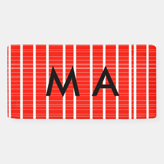 Einfache Monogramm fügen Sie den Namen Mann minima Banner (Horizontal)