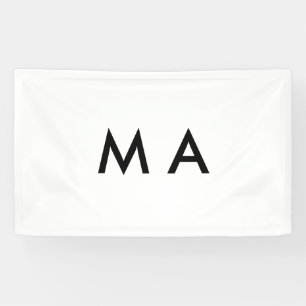 Einfache Monogramm fügen Sie den Namen Mann minima Banner