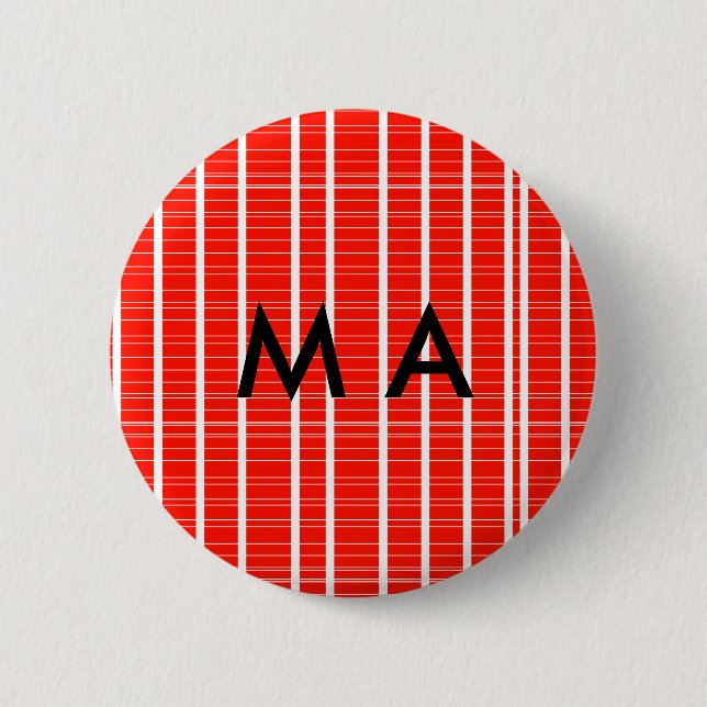 Einfache Monogramm fügen Sie den Namen Mann minima Button (Vorderseite)