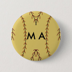 Einfache Monogramm fügen Sie den Namen Mann minima Button