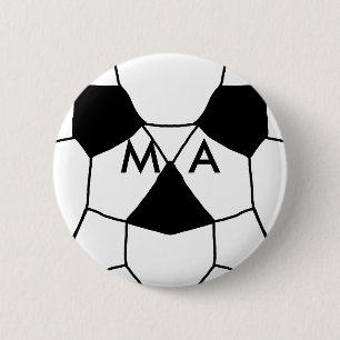 Einfache Monogramm fügen Sie den Namen Mann minima Button