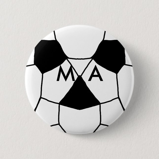 Einfache Monogramm fügen Sie den Namen Mann minima Button (Vorderseite)
