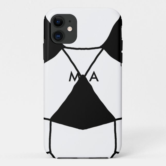 Einfache Monogramm fügen Sie den Namen Mann minima Case-Mate iPhone Hülle (Rückseite)