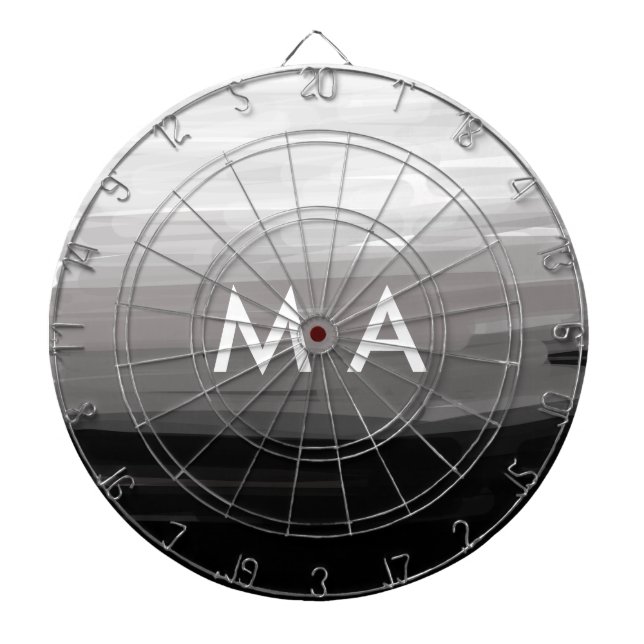 Einfache Monogramm fügen Sie den Namen Mann minima Dartscheibe (vorne)