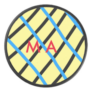 Einfache Monogramm fügen Sie den Namen Mann minima Eishockey Puck