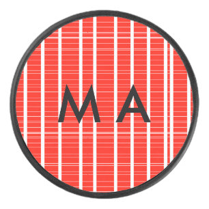 Einfache Monogramm fügen Sie den Namen Mann minima Eishockey Puck