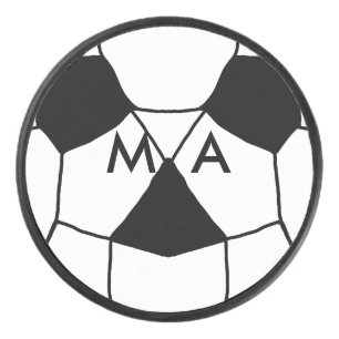 Einfache Monogramm fügen Sie den Namen Mann minima Eishockey Puck