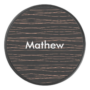 Einfache Monogramm fügen Sie den Namen Mann minima Eishockey Puck