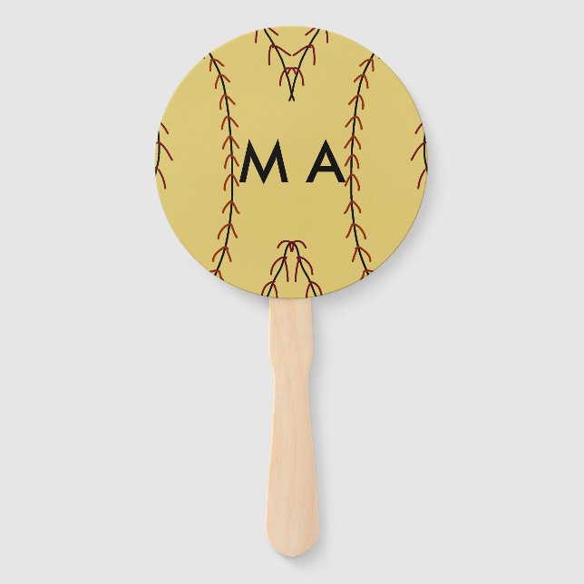 Einfache Monogramm fügen Sie den Namen Mann minima Fächer (Vorderseite)