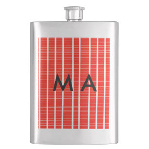 Einfache Monogramm fügen Sie den Namen Mann minima Flachmann