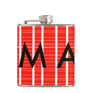 Einfache Monogramm fügen Sie den Namen Mann minima Flachmann
