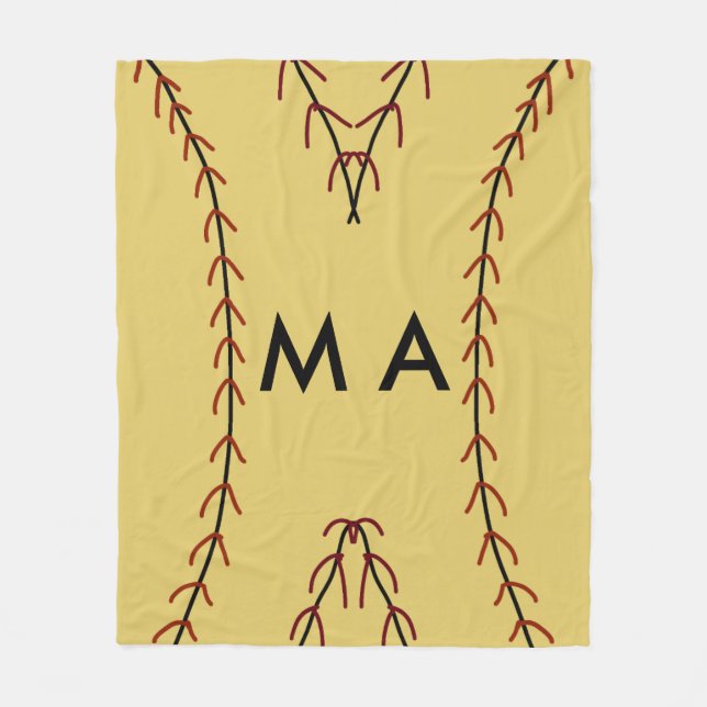 Einfache Monogramm fügen Sie den Namen Mann minima Fleecedecke (Vorderseite)