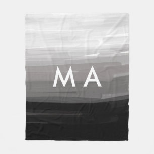 Einfache Monogramm fügen Sie den Namen Mann minima Fleecedecke