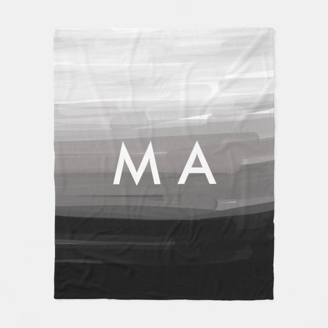 Einfache Monogramm fügen Sie den Namen Mann minima Fleecedecke (Vorderseite)