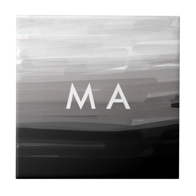 Einfache Monogramm fügen Sie den Namen Mann minima Fliese (Vorderseite)