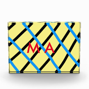 Einfache Monogramm fügen Sie den Namen Mann minima Fotoblock