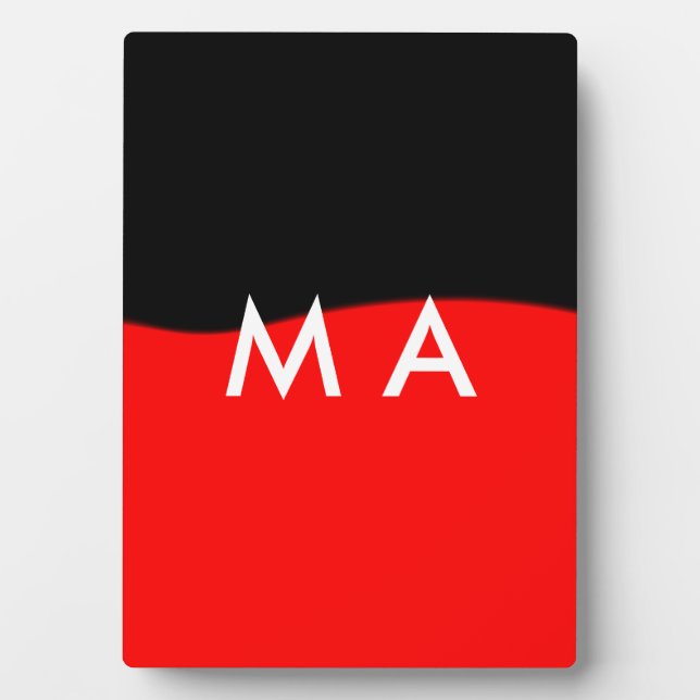 Einfache Monogramm fügen Sie den Namen Mann minima Fotoplatte (Vorderseite)