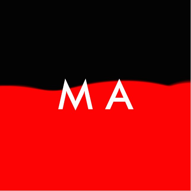 Einfache Monogramm fügen Sie den Namen Mann minima Freistehende Fotoskulptur (Vorne)