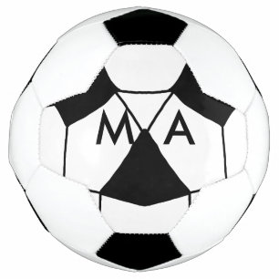 Einfache Monogramm fügen Sie den Namen Mann minima Fußball