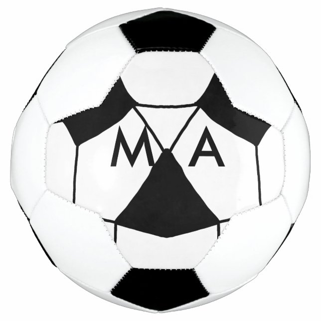 Einfache Monogramm fügen Sie den Namen Mann minima Fußball (Vorderseite)
