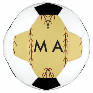 Einfache Monogramm fügen Sie den Namen Mann minima Fußball