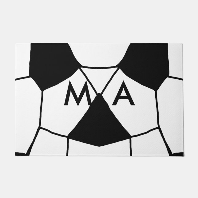 Einfache Monogramm fügen Sie den Namen Mann minima Fußmatte (Vorderseite)
