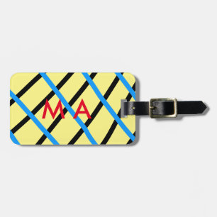 Einfache Monogramm fügen Sie den Namen Mann minima Gepäckanhänger