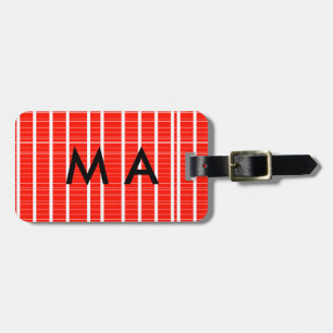 Einfache Monogramm fügen Sie den Namen Mann minima Gepäckanhänger