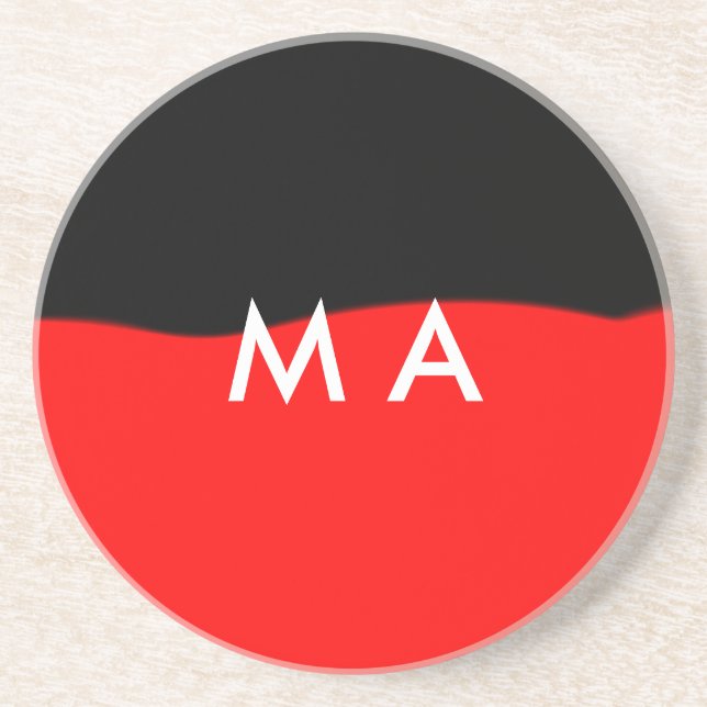 Einfache Monogramm fügen Sie den Namen Mann minima Getränkeuntersetzer (Vorne)