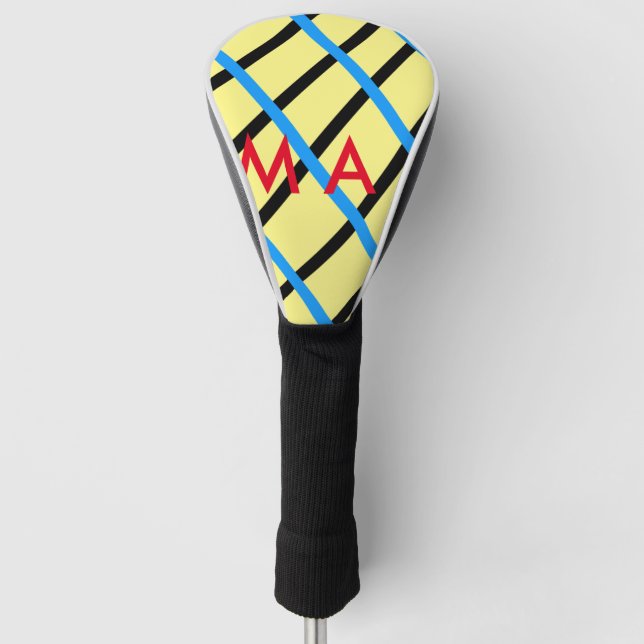 Einfache Monogramm fügen Sie den Namen Mann minima Golf Headcover (Vorderseite)