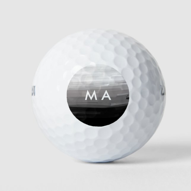 Einfache Monogramm fügen Sie den Namen Mann minima Golfball (Vorderseite)