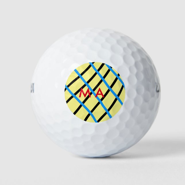 Einfache Monogramm fügen Sie den Namen Mann minima Golfball (Vorderseite)