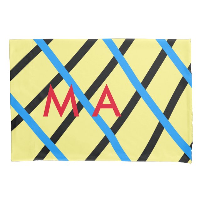 Einfache Monogramm fügen Sie den Namen Mann minima Kissenbezug (Vorderseite)