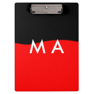 Einfache Monogramm fügen Sie den Namen Mann minima Klemmbrett