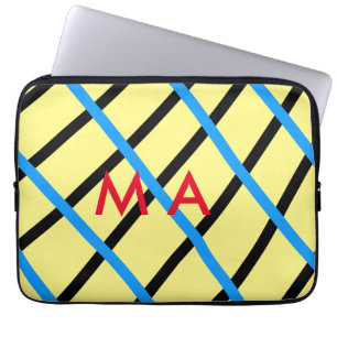 Einfache Monogramm fügen Sie den Namen Mann minima Laptopschutzhülle