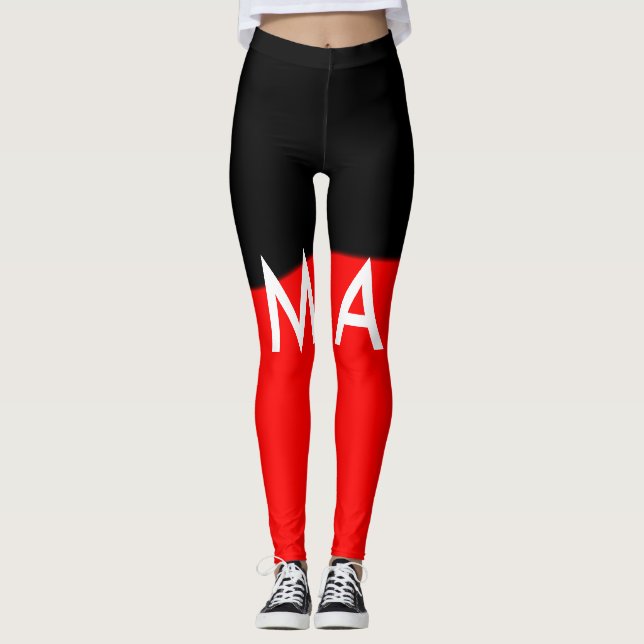 Einfache Monogramm fügen Sie den Namen Mann minima Leggings (Vorderseite)