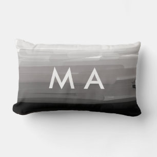 Einfache Monogramm fügen Sie den Namen Mann minima Lendenkissen