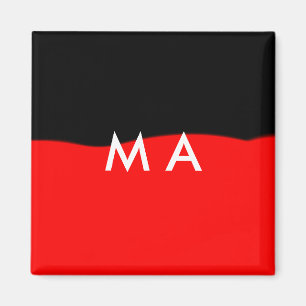 Einfache Monogramm fügen Sie den Namen Mann minima Magnet