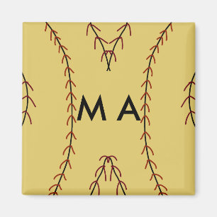 Einfache Monogramm fügen Sie den Namen Mann minima Magnet
