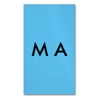 Einfache Monogramm fügen Sie den Namen Mann minima Magnetische Visitenkarte