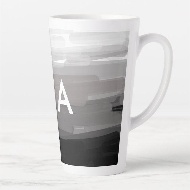 Einfache Monogramm fügen Sie den Namen Mann minima Milchtasse (Rechts)