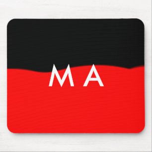 Einfache Monogramm fügen Sie den Namen Mann minima Mousepad