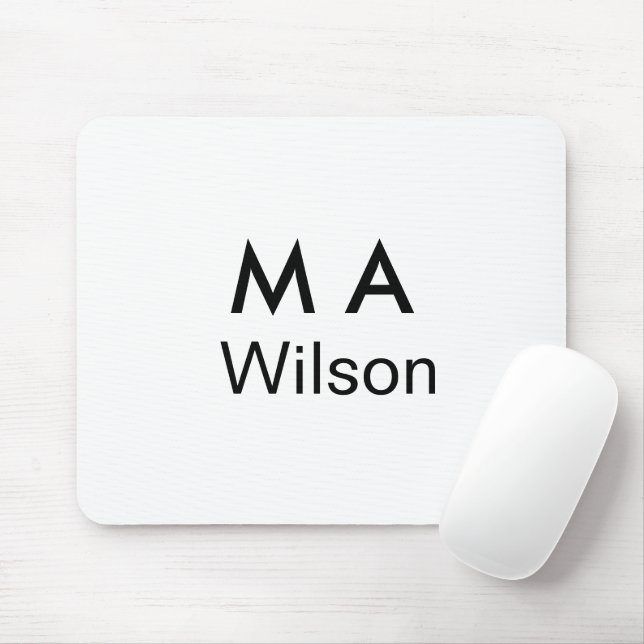 Einfache Monogramm fügen Sie den Namen Mann minima Mousepad (Mit Mouse)