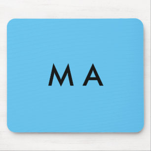 Einfache Monogramm fügen Sie den Namen Mann minima Mousepad