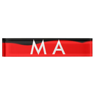 Einfache Monogramm fügen Sie den Namen Mann minima Namensplakette